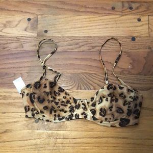 Mara Hoffman Leopard Print Bikini Top